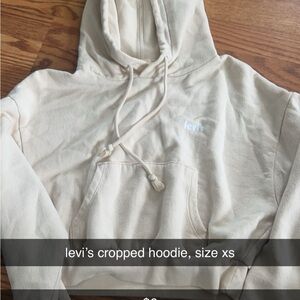 Levi's Cream Cropped Hoodie